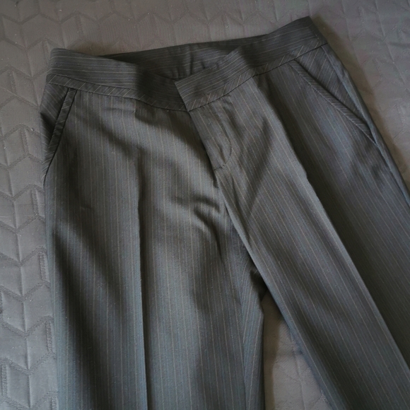 Mexx suit, Jacket and Pants( both size 4 US). Black with grey and blue lines. - Picture 6 of 6